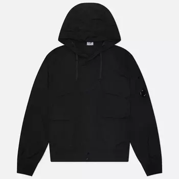 Мужская куртка ветровка C.P. Company Chrome-R Lens Hooded, цвет чёрный, размер S