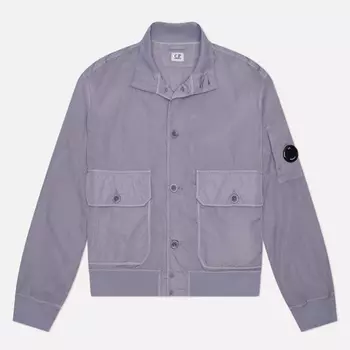 Мужская куртка ветровка C.P. Company Chrome-R Full Button, цвет фиолетовый, размер M