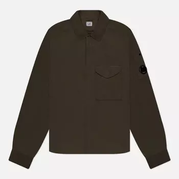 Мужская куртка ветровка C.P. Company Chrome-R Zipped, цвет оливковый, размер L