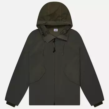 Мужская куртка ветровка C.P. Company GD Shell Mixed Goggle Hooded, цвет оливковый, размер XL