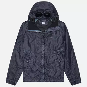 Мужская куртка ветровка C.P. Company Lino Wax Goggle, цвет синий, размер M