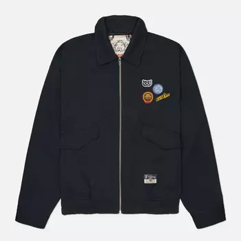 Мужская куртка ветровка Evisu Heritage Graffiti Daicock Print Zip Up, цвет чёрный, размер L