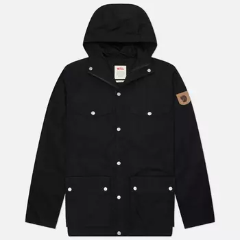Мужская куртка ветровка Fjallraven Greenland, цвет чёрный, размер L