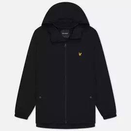 Мужская куртка ветровка Lyle &amp; Scott Zip Through Hooded, цвет чёрный, размер XS