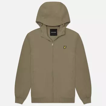 Мужская куртка ветровка Lyle & Scott Fleece Back Softshell, цвет бежевый, размер M