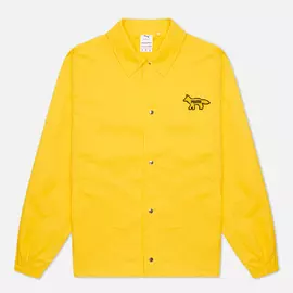 Мужская куртка ветровка Puma x Maison Kitsune Logo, цвет жёлтый, размер XXS