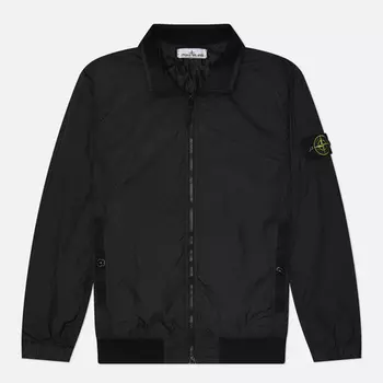 Мужская куртка ветровка Stone Island Crinkle Reps R-NY, цвет чёрный, размер M