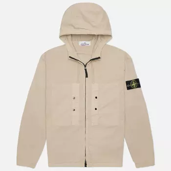 Мужская куртка ветровка Stone Island Supima Cotton Twill Stretch-TC, цвет бежевый, размер L