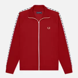 Мужская олимпийка Fred Perry Laurel Wreath Tape Track, цвет красный, размер L