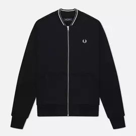 Мужская олимпийка Fred Perry Zip Through, цвет чёрный, размер S