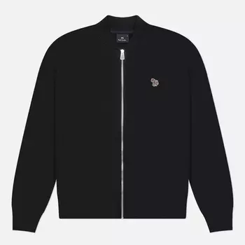 Мужская олимпийка Paul Smith Zebra Logo Regular Bomber, цвет чёрный, размер L