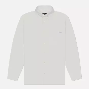 Мужская рубашка A.P.C. Mateo Logo, цвет белый, размер S