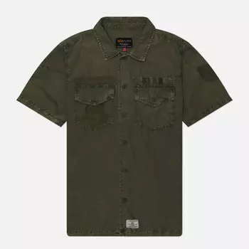 Мужская рубашка Alpha Industries Washed Fatigue Jacket, цвет оливковый, размер XXL