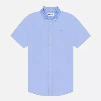 Мужская рубашка Barbour Crest Poplin Tailored Short Sleeved, цвет голубой, размер L