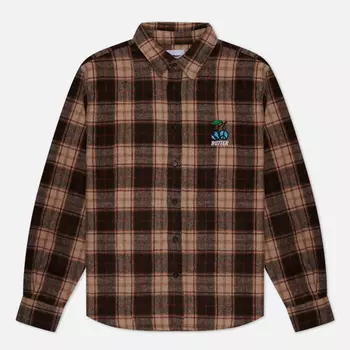 Мужская рубашка Butter Goods Cherry Flannel, цвет коричневый, размер XL
