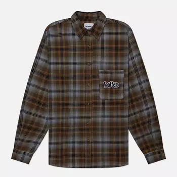 Мужская рубашка Butter Goods Swirl Plaid, цвет коричневый, размер S