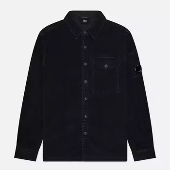 Мужская рубашка C.P. Company Corduroy Lens Buttoned, цвет чёрный, размер L