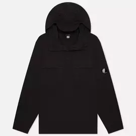Мужская рубашка C.P. Company Gabardine Garment Dyed Hooded Lens, цвет чёрный, размер S