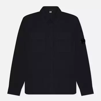 Мужская рубашка C.P. Company Organic Gabardine Buttoned Lens, цвет чёрный, размер XL