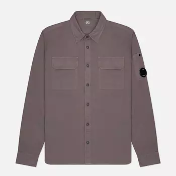 Мужская рубашка C.P. Company Organic Gabardine Buttoned Lens, цвет фиолетовый, размер XL