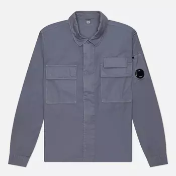 Мужская рубашка C.P. Company Organic Gabardine Lens, цвет фиолетовый, размер S