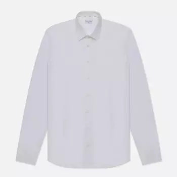 Мужская рубашка Calvin Klein Jeans Poplin Stretch Slim, цвет белый, размер 40