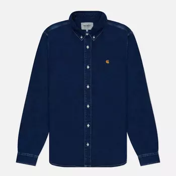Мужская рубашка Carhartt WIP Weldon, цвет синий, размер L