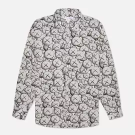 Мужская рубашка Comme des Garcons SHIRT x KAWS Print D, цвет белый, размер S