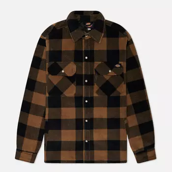Мужская рубашка Dickies Portland Shacket, цвет коричневый, размер S