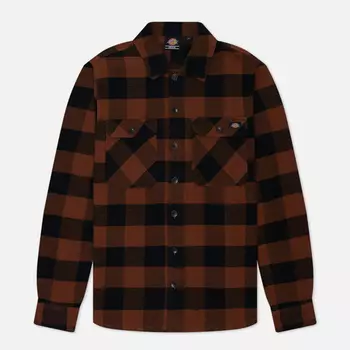 Мужская рубашка Dickies Sacramento, цвет коричневый, размер S