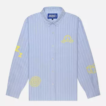 Мужская рубашка Edwin Sebastian Oxford Stripes, цвет голубой, размер XXL