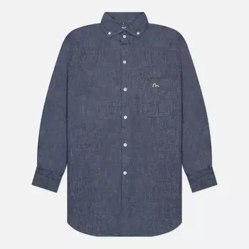 Мужская рубашка Evisu Barcelona Wide Spread Button-Down, цвет синий, размер XXXL