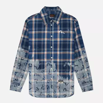 Мужская рубашка Evisu Heritage Vintage Seagull All Over, цвет синий, размер M