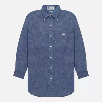 Мужская рубашка Evisu Nashville 3 Button-Down Chambray, цвет синий, размер XL