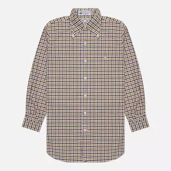 Мужская рубашка Evisu Nashville 3 Button-Down Check, цвет жёлтый, размер XL