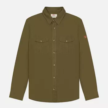 Мужская рубашка Fjallraven Ovik Travel, цвет зелёный, размер M