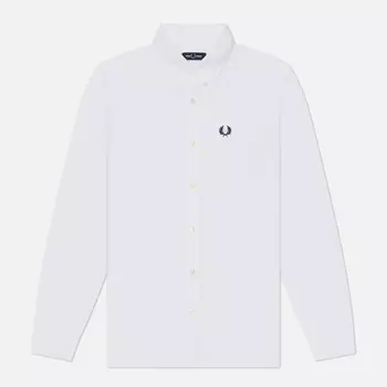 Мужская рубашка Fred Perry Oxford Regular, цвет белый, размер L