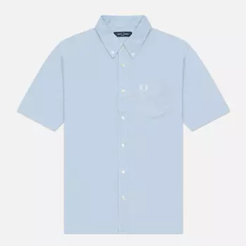 Мужская рубашка Fred Perry Oxford Regular Short Sleeve, цвет голубой, размер M