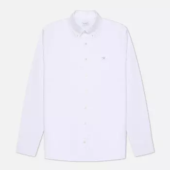 Мужская рубашка Hackett Garment Dyed Oxford Slim Fit, цвет белый, размер S