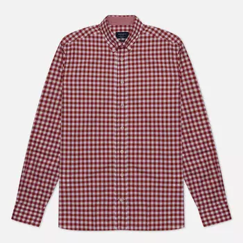 Мужская рубашка Hackett Large Fine Gingham, цвет красный, размер XXL