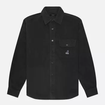 Мужская рубашка Kangol Classic Logo Corduroy, цвет серый, размер S