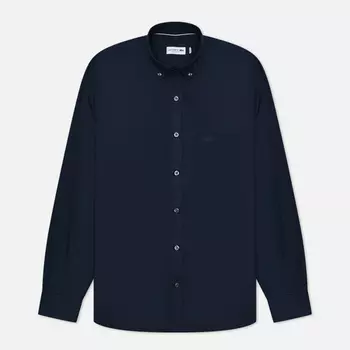 Мужская рубашка Lacoste Regular Fit Cotton Mini Pique, цвет синий, размер 45