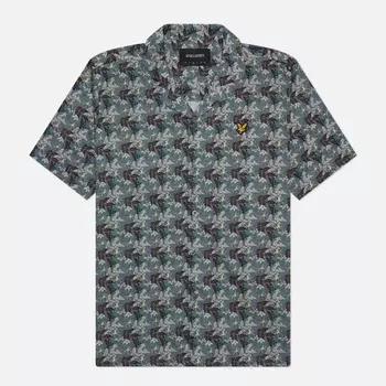 Мужская рубашка Lyle & Scott Floral Print Resort, цвет серый, размер XL