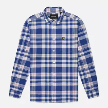 Мужская рубашка Lyle & Scott Spring Tartan, цвет синий, размер L