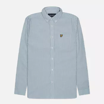 Мужская рубашка Lyle & Scott Stripe Oxford, цвет зелёный, размер XL