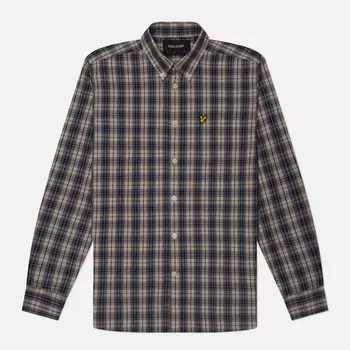 Мужская рубашка Lyle & Scott Washed Check Poplin, цвет синий, размер XL