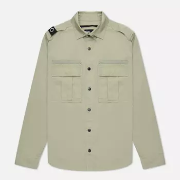 Мужская рубашка MA.Strum Full Placket Overshirt, цвет зелёный, размер XL