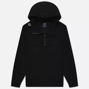 Мужская рубашка MA.Strum Quarter Zip Funnel Overshirt, цвет чёрный, размер L