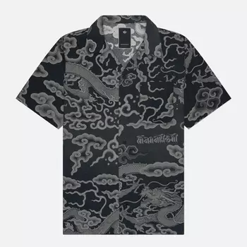 Мужская рубашка maharishi Cloud Dragon Camp Collar, цвет чёрный, размер XXL
