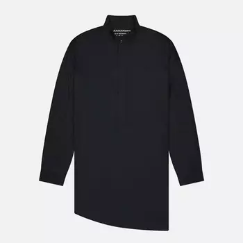 Мужская рубашка maharishi Long Zipped Kurta, цвет чёрный, размер XXL